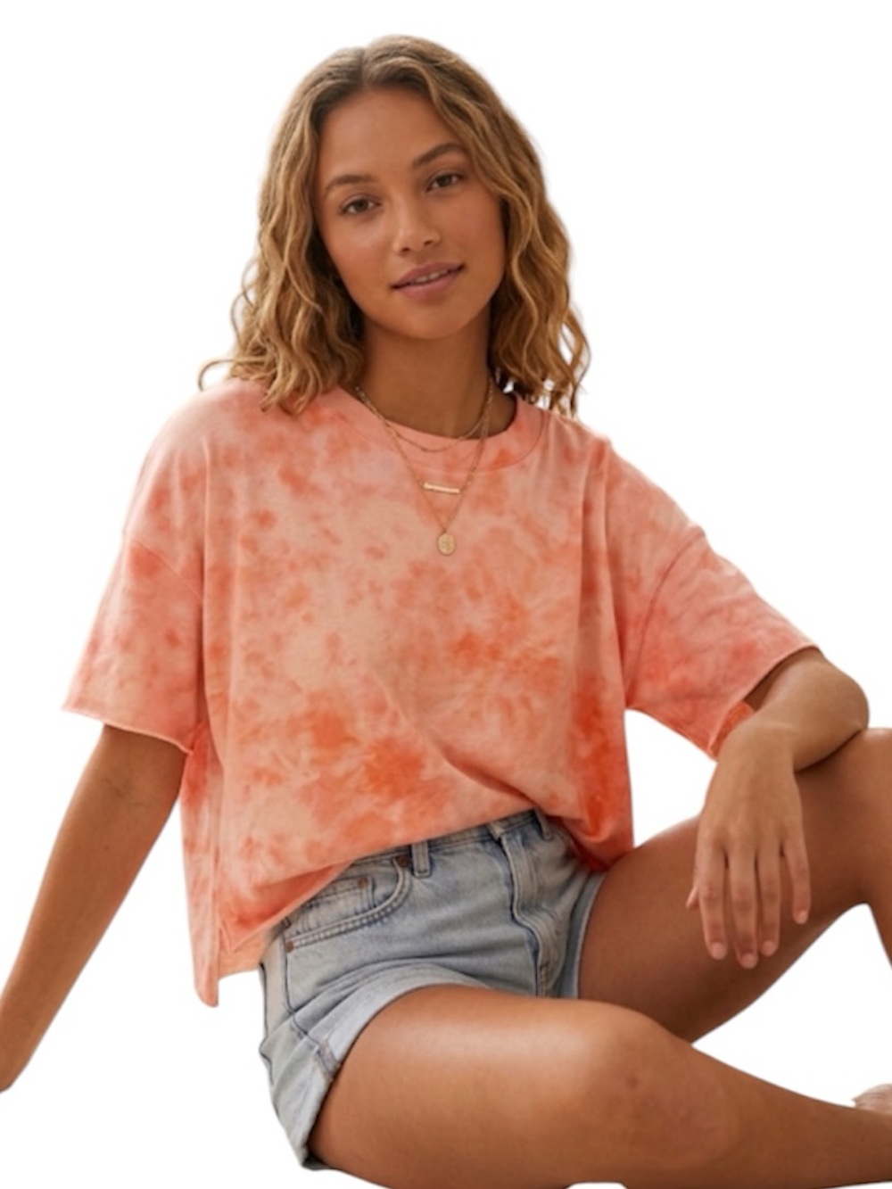 Women's Very Soft Pink Tiedye Lounge/Sleep Top Size: Small